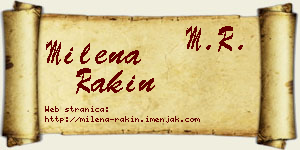 Milena Rakin vizit kartica